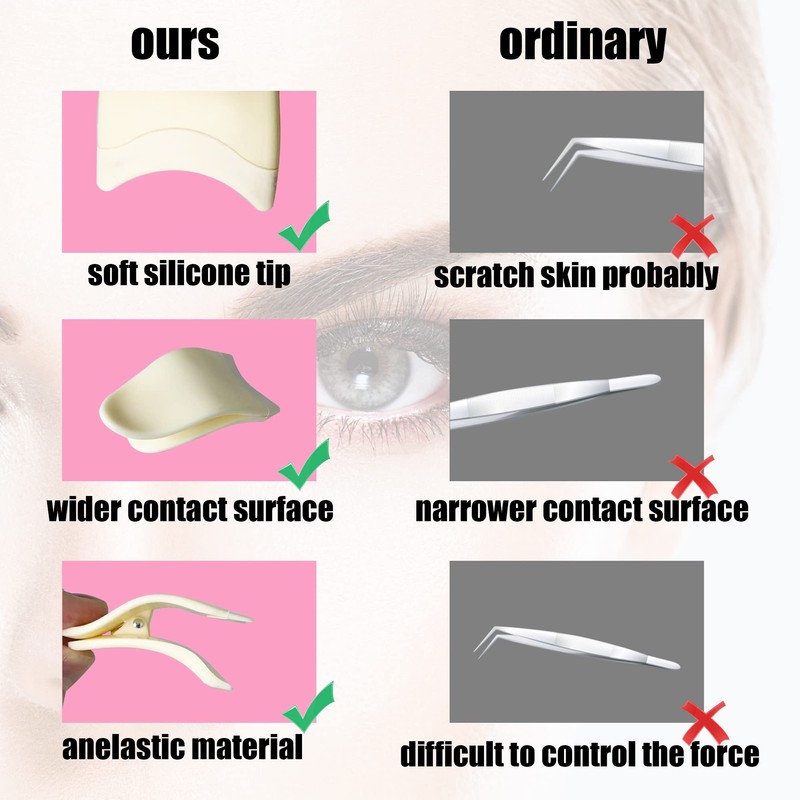 4Pcs Eyelash Applicator Tool Lash Buddy Tool False Lash Clip