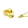Stainless Steel/Gold Plated Two Hearts Pendant/Neckla