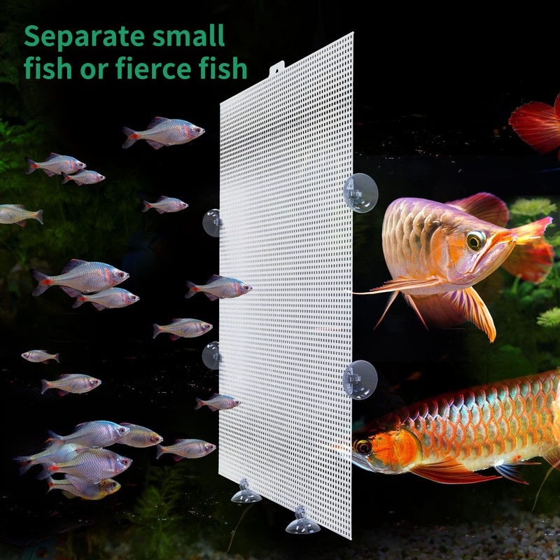 2 Pack Fish Tank Divider, Plastic Grid Cuttable Grid Plate