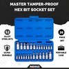Neiko 01144A Tamper-Proof Hex Bit Socket Set, 26 Pieces |