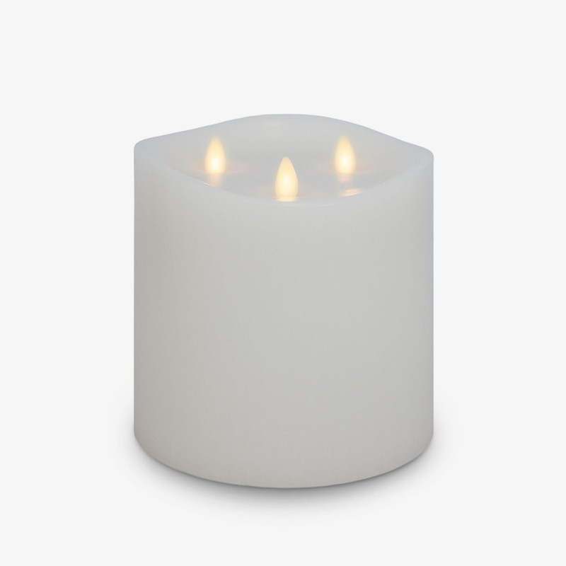 Luminara Tri-Flame Grand Flameless Candle 5.8" x 5.7" Moving Flame