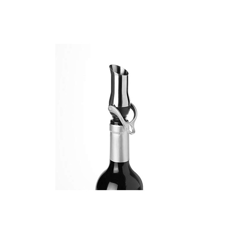 IBILI 695022 ESCANCIADOR DE VINO CON CIERRE, Stainless Steel
