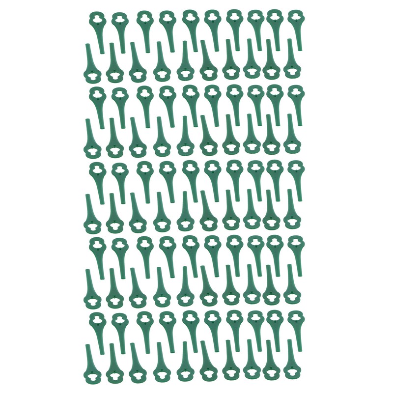 100pcs Plastic Grass Trimmer Blades Lawn Mower Replacement Cutting Blades