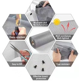 Fiberglass Screen Roll Black 36" x 100' Window Screen Replacement Mesh, UV Protected & Weatherproof, Easy to Install/Cut for Windows, Doors, Porches - Keeps Bugs Out