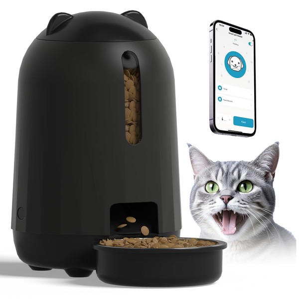 PAPIFEED Automatic Cat Feeder, 2.4G WiFi Auto Cat Food Dispenser