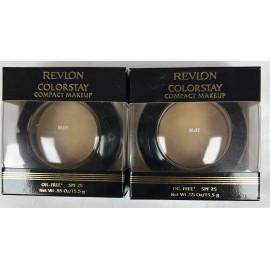 Revlon 2 Revlon Colorstay Oil Free Compact Makeup BUFF  0.55 oz / 15.5 g Sealed