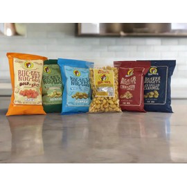 Buc-ee's Beaver Nuggets Snack Box | Beaver Nuggets Bucees | Beaver Nuggets Sampler | Bucees Snack Box, Snack Bundle | Beaver Nuggets and Nug-ees | Sea Salted Caramel, Cinnamon Sweet, White Cheddar, Bold 'N Sorta Spicy, White Cheddar Habanero | Sweet Corn Puff Snacks, Cheesy Corn Puffs,