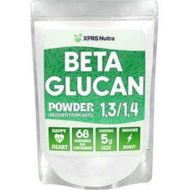 XPRS Nutra Beta Glucan Powder - Pure Unflavored Oat Beta Glucan Supplements Powder - Non GMO, Vegan Friendly 1 3 Beta Glucan - Premium Kids Beta Glucan Comprised of 100% Oat B Glucans (12 Ounce)