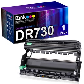 DR730 Drum Unit Replacement for Brother DR 730 DR 760 DR760 DR-730 DR-760 Toner for Brother HL-L2350DW L2370DW L2390DW L2395DW MFC-L2690DW L2710DW L2750DW DCP-L2550DW Drum Kits Printer (1 Black)