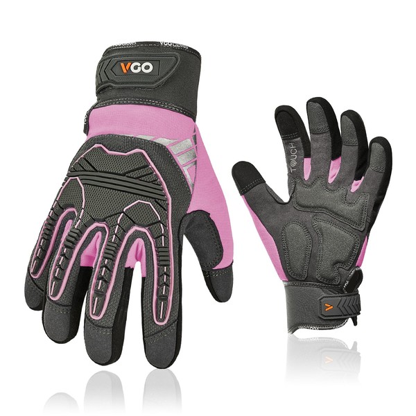 Vgo SL8849IP Men's Mechanic Gloves, Synthetic Leather, 3D Dimensional, Touch