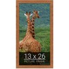 wallsthatspeak 13x26 Light Walnut Rustic Pine Picture Frame for Puzzles