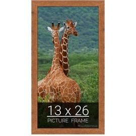 wallsthatspeak 13x26 Light Walnut Rustic Pine Picture Frame for Puzzles Posters Photos or Artwork