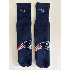 2 Pair Set! New England Patriots Adult Socks Lrg High Quality New Free Ship (B3)
