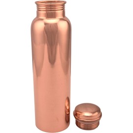 SHYAMVUN Hammered Copper Water Bottle 1 Liter / 34 Oz Extra Large - an Ayurvedic Pure Copper Vessel - Drink More Water, Lower Your Sugar Intake and Enjoy The Health Benefits Immediately