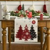 Artoid Mode Red Trees Christmas Decoration Christmas Table Runner Winter
