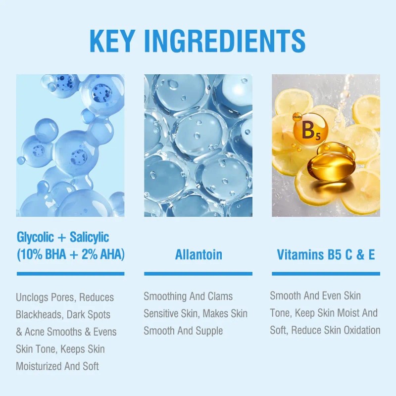 Almohadillas Para Exfoliar Con Ácido Glicólico Y 2% Ácido Sa