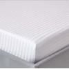 Top Linen White Stripe Fitted Sheet - 100% Egyptian Cotton