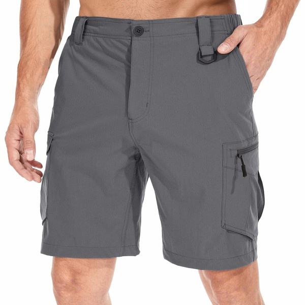 Toomett Men's Hiking Cargo Shorts Quick Dry UPF50+ Outdoor Fishing