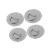 A ABSOPRO 4pcs 11cm Gray D Ring Patch Pad PVC