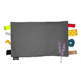 Mother Earth Pillows Weighted Sensory Lap Pad with Flax Seeds, 1.5 lbs, Soothe Herbal Blend - Velvet Silver