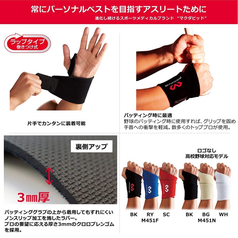 McDavid M451N Wrist Supporter, Wrist Support, Tetsuto Yamada, High School