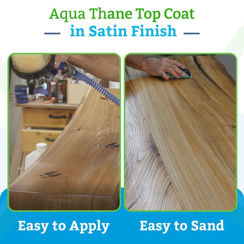 Aqua Thane Topcoat in Satin Finish - Premium Water-Based for