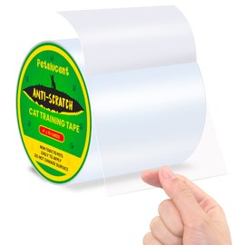 Petslucent Cat Scratch Furniture Protector Tape, Double Sided Clear Sticky Paws Guards for Carpet, Sofa, Couch, Door (4''x 15 Yards, Blue)