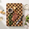 FYCTIO Wooden Cutting Boards for Kitchen, Checkered Cutting Board 1.2"