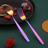Berglander Rainbow Forks of 6, Stainless Steel Titanium Shiny Colourful