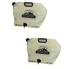 2Pack Collapsible Water Storage Bag, Camping Water Container,8L/2.11Gal Durable Portable Container, Leakproof Spigot, Resistant for Camping, Hiking, Travel, Outdoor Reusable Accessory