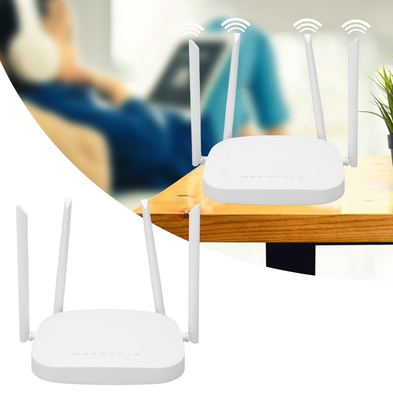 4G WiFi Router 300Mbps SIM Card Slot 4 Antennas Support