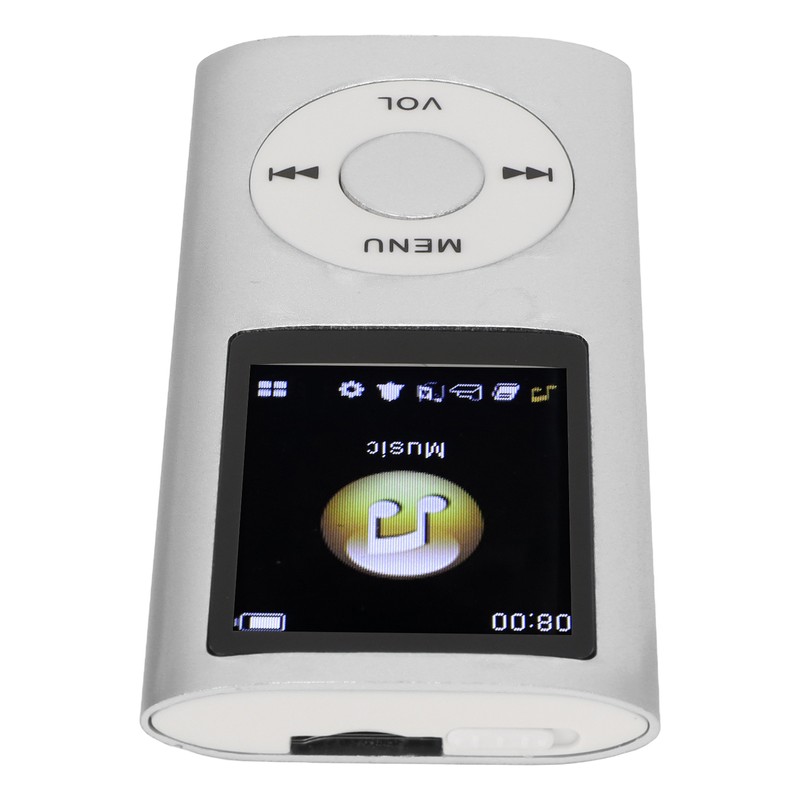 MP3 Player Stylish Multifunctional Lossless Sound Slim 1.8 Inch LCD