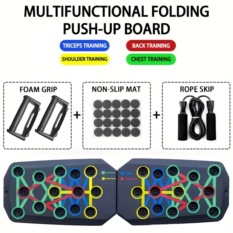 Push-Up Board Set for Strength Training – Foldable Fitness Board