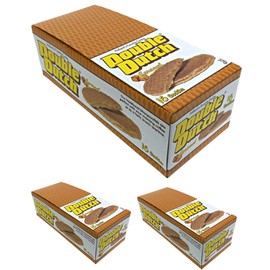 Double Dutch Orginal Caramel StroopWafels Singles 16 CT Box waffle cookies x 3 Packs