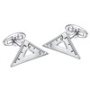 Yoursfs Silver Architect Cufflinks for Men Stainless Steel unique Triangle