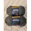 Bernat Lot of 2 Bernat Bounce Back Yarn Gray Squirrel