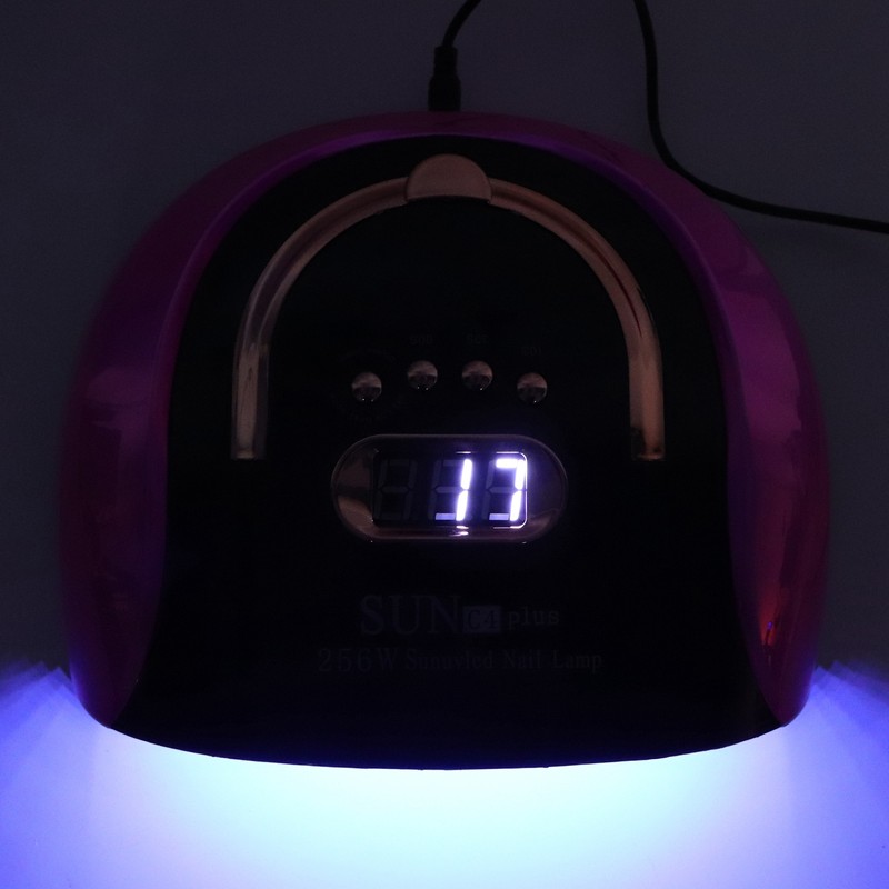 UV Gel Nail Lamp 256W 57pcs Lamp Chips 4 Timers