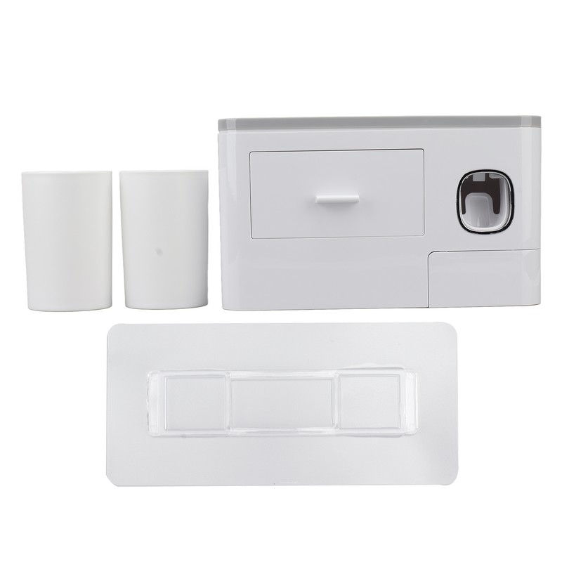 Toothpaste Dispenser Wall Mounted Toothpaste Dispenser Squeezer Kit for Bathroom