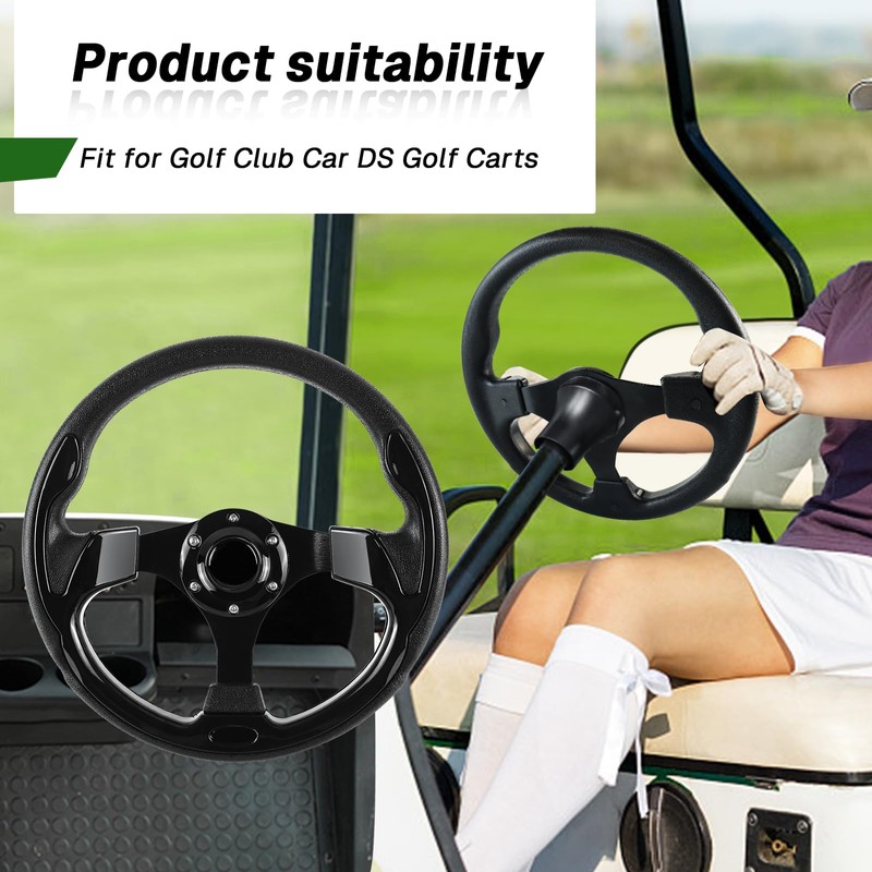 VOONKE Golf Cart Steering Wheel and Golf Adapter for Club