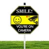 Smile Your On Camer Sign, Video Surveillance Signs Outdoor, Aluminum