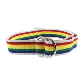 Zac's Alter Ego Rainbow Stripe Canvas Webbing Belt