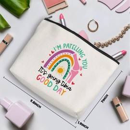 Physical Therapy Makeup Bag - Funny PT Rainbow Office Cosmetic Bag for Women, Friend, Coworker, Therapist - Birthday, Christmas, Appreciation Gift for Physical and Occupational Therapists