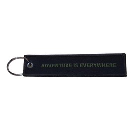 Jeep Text Logo | Adventure is Everywhere Twill embroidered Keychain 5" x 1" logos front and back