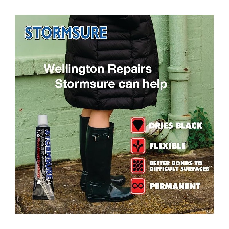 Black Wellington Boot Repair Kit - Fast, Durable, and Flexible