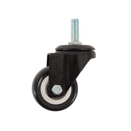 DOGOTULS ZF5187 Rodaja de PVC Negro Giratoria con Espiga Roscada 2"