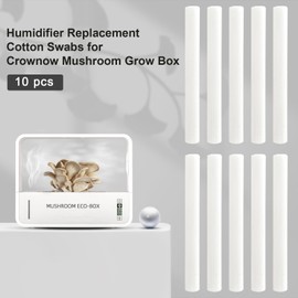 Crownow 10PCS Replacement Humidifier Cotton Swab for Mushroom Growing Box,2.95 inch Humidifier Sticks Compatible with Mushroom Grow Tent