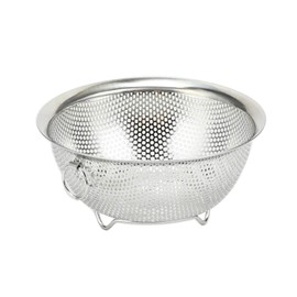 Pearl Metal Punch Bowl Shaped Colander 5.1 inches (13 cm), Foot Included, Stainless Steel, At Aqua HB-4108 Silver