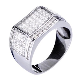 metaltree98 Men's Hip Hop Fashion Iced Out Silver Plated Hand Setting CZ Band Pinky Ring SJ 24956 S (7)