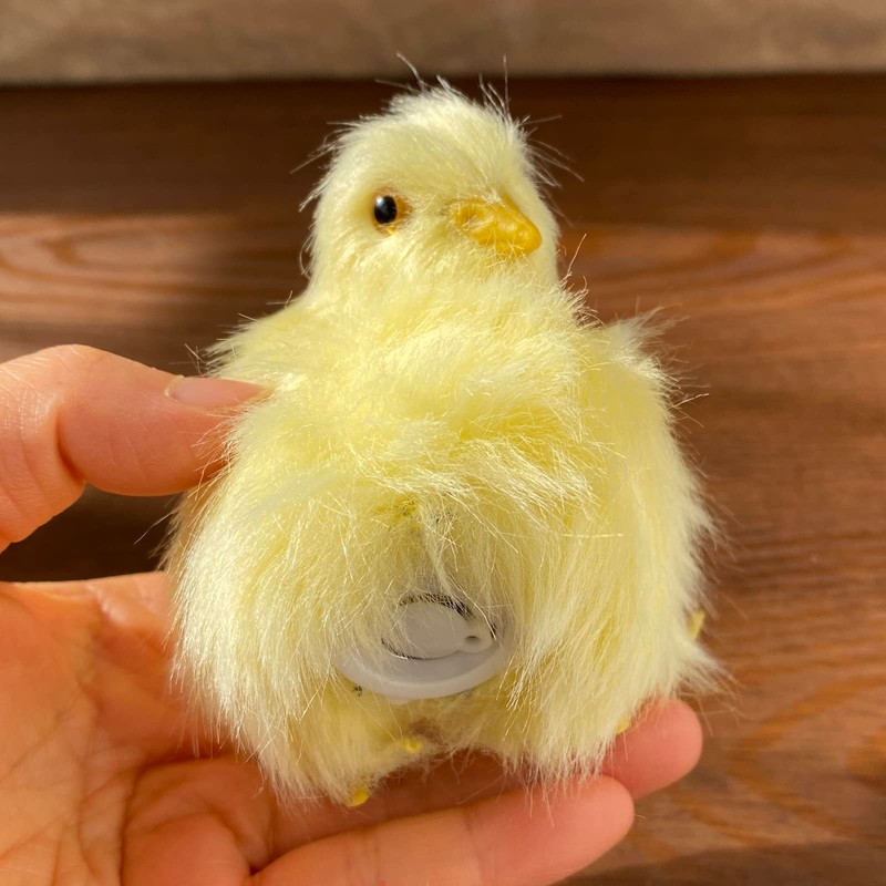 Pack of 2 Realistic Yellow Furry Baby Chicks Lifelike Fur