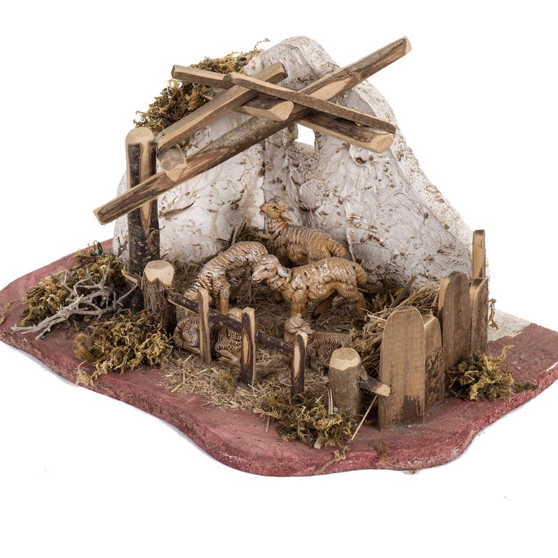 Holyart Sheepfold Fontanini Nativity Scene 12 cm